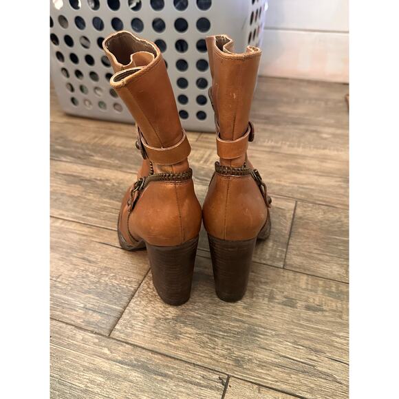 BCBGeneration Women's Brown Leather Heeled Ankle Boots Size 8 Y2K 2000s 90s - Picture 8 of 9